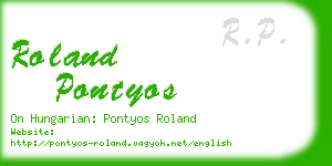 roland pontyos business card